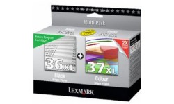 Sæt Lexmark 36XL BK og 37XL CMY originale patron